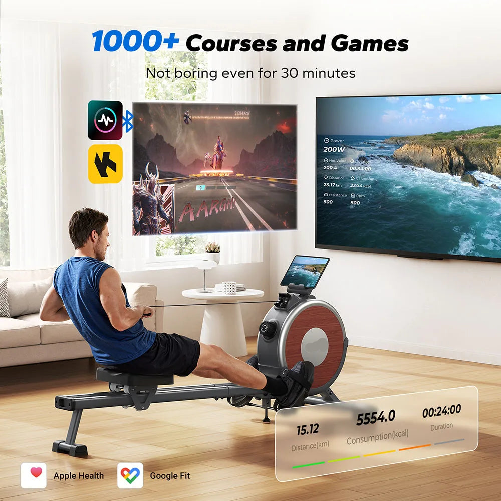 Roeitrainer – Roeimachine – Fitnessapparaat – Thuistrainer – Magnetisch Weerstandssysteem – 16 Weerstandsniveaus – Ergonomische Zitting