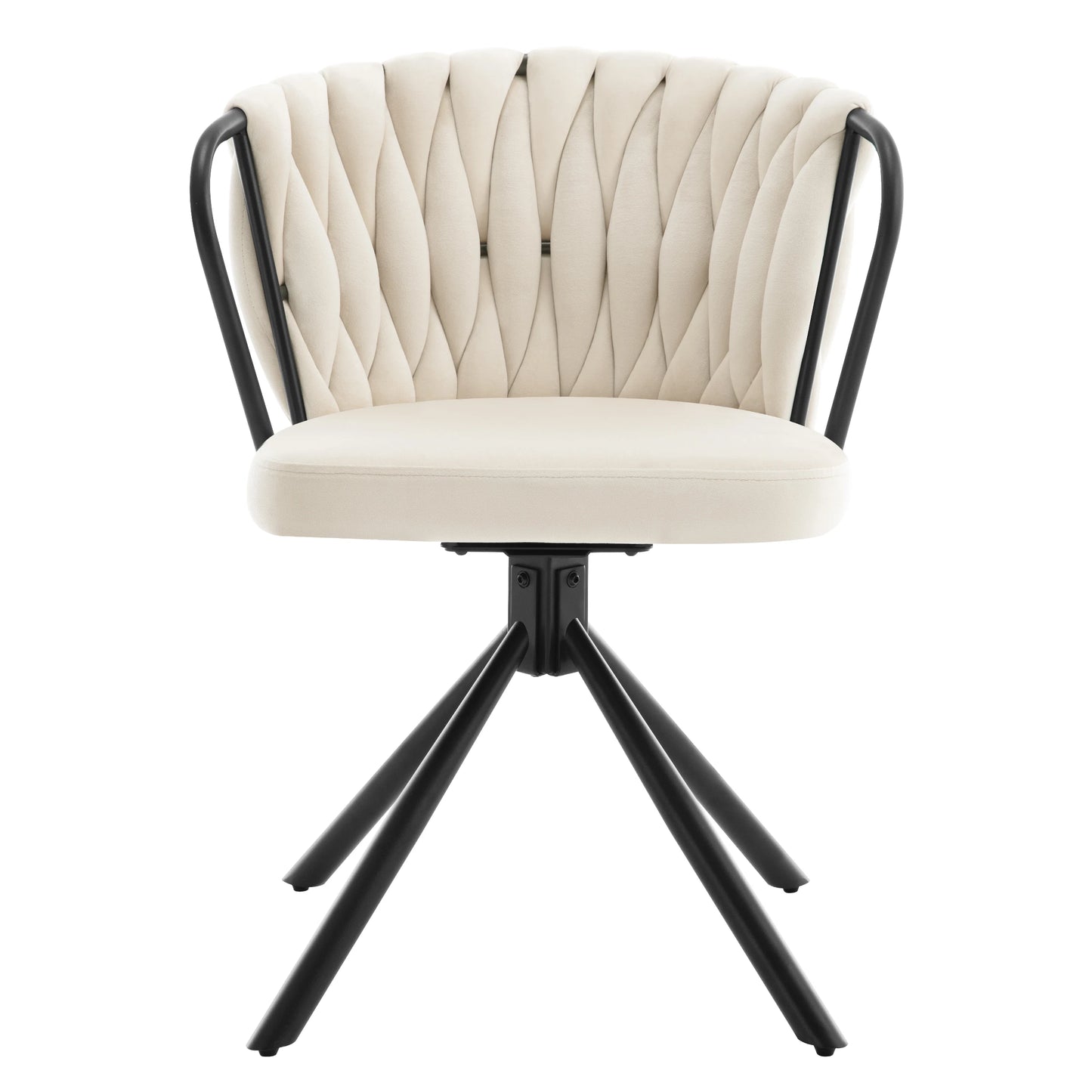 Draaibare Eetkamerstoelen – Eetstoel – Bureaustoel – Leesstoel – Zitstoel – 360° Draaibaar – Velvet Bekleding – Metalen Poot