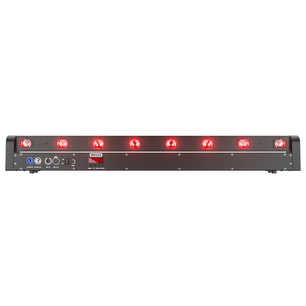 LED Beam Bar – DJ Verlichting – Podiumlicht – Evenementenlicht – Theaterlicht – 8x12W RGBW LED – DMX512 Geluidsgestuurd – Compact Robuust Design – EU Plug