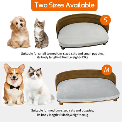 Kattenbed – Kattenmand – Huisdierenbed – Dierenbed – Comfortabel Kussen – Duurzaam Houten Frame