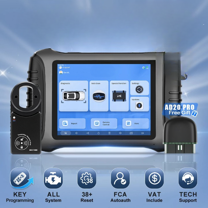 Sleutelprogrammeertool – Autosleutel Programmeren – Autodiagnose Scanner – ECU Codering – 8 Inch Scherm – 5000 mAh Batterij