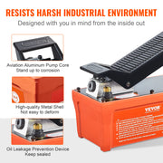 VEVOR Air Hydraulic Pump 10,000 PSI 1/2 Gal Reservoir Foot Actuated Air Treadle for Auto Body Frame Machines and Pulling Post