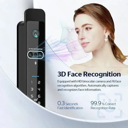 Slimme Deurslot – Elektronisch Slot – Biometrisch Slot – Digitale Deursluiting – Veiligheidsslot – 6 Ontgrendelmethodes – IP66 Water- en Stofbestendig - 4592 - Zilver