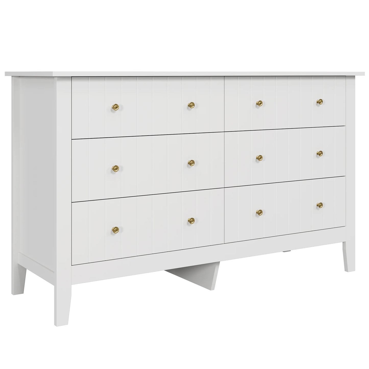 Getone Chest of Drawers Bedroom, Tall Chest of Drawers with 6 Drawers, Bedroom Furniture Dresser Storage Cupboard Cabinet  Bedroom Dresser, for Dining Room Living Room Hallway 133x45x79.5 cm Wooden