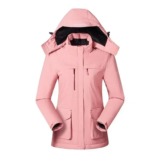 Heating Jacket - Heated Bodywarmer - Heated Clothing - Intelligent Winter Heating Jacket for Women - USB Charging - Windproof - Size XL - Pink