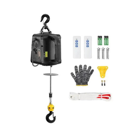 Elektrische lier - Lier - Takel - Elektrische Takel - Staalkabel lier - 1100lbs - 1500W - Draagbare Elektrische Lier Kraan - met draadloze afstandsbediening voor magazijn fabriek tillen