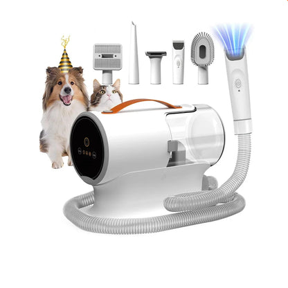 Stofzuiger - Stofzuiger - Vacuum Cleaner - Vacuüm Hondenverzorgingsset - Met Laag Geluidsniveau - Voor Huisdierenhaar - Stofbekerborstel - 100-240V - 600W - 34 x 44 x 18.7 cm - Wit