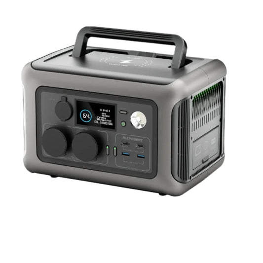 Powerstation - Stroomgenerator - 299Wh - met 2x 600W (1200W Surge) AC Uitgangen - voor Buiten Kamperen RV Thuis - Zwart