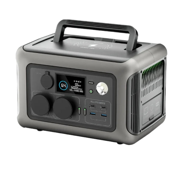 Powerstation - Stroomgenerator - 299Wh - met 2x 600W (1200W Surge) AC Uitgangen - voor Buiten Kamperen RV Thuis - Zwart