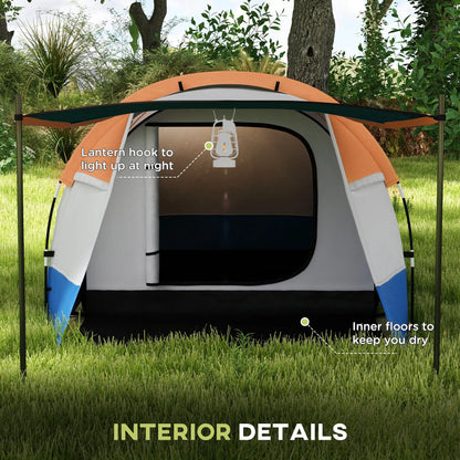 Tent – Kampeertent – Familie Tent – Weekendtent – Waterdicht Polyester – 420x200x150 cm – Glasfiberstokken
