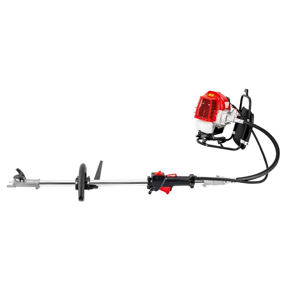 4 in 1 Petrol Brushcutter 52cc 2 Stroke Gas Backpack Lawn Mower Hedge Trimmer with CDI Ignition System Stroke Brush Cutter