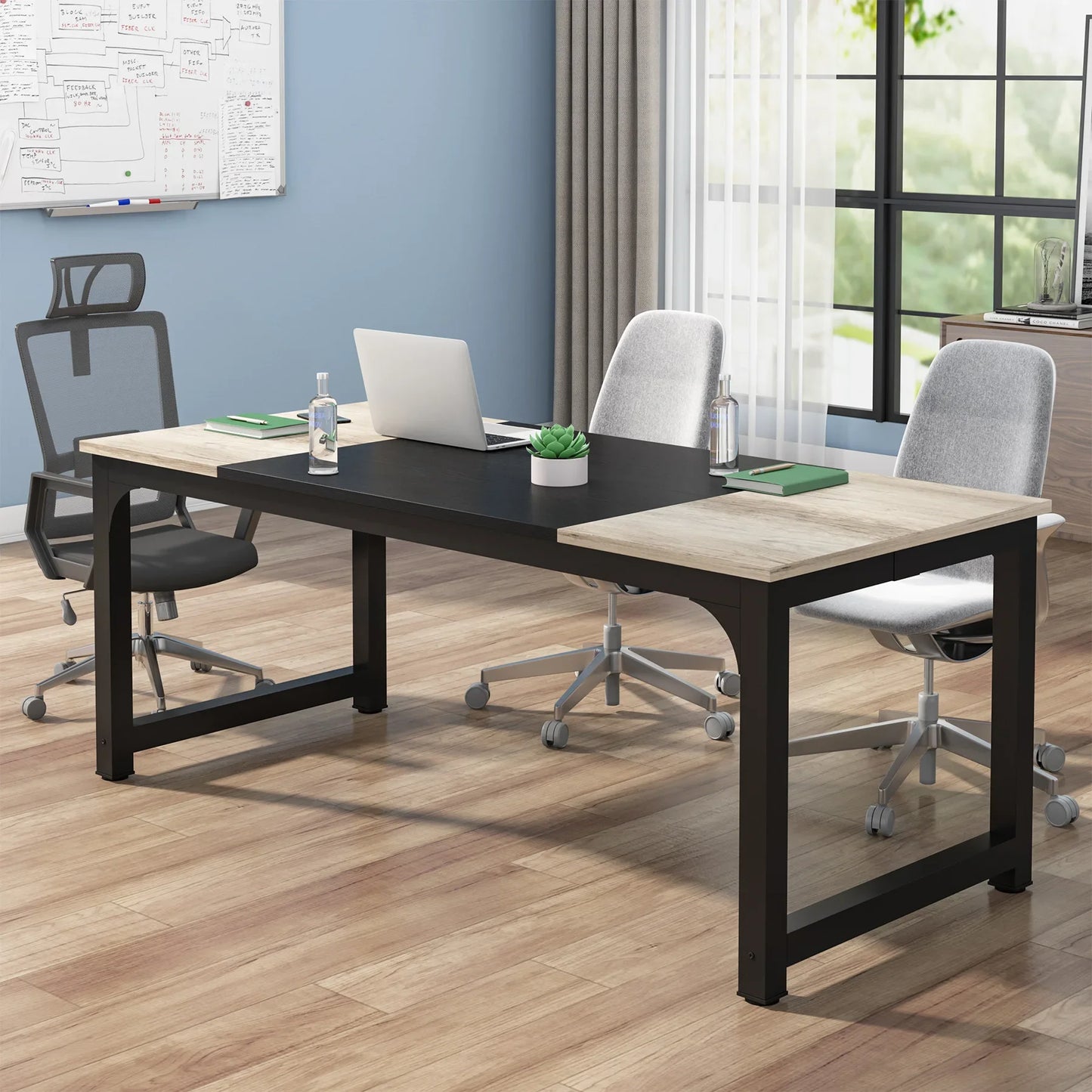 Computertafel – Bureau – Werkplek – Studietafel – Houten Tafel – 180 Cm Breed – Vintage Design