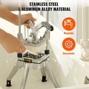 Groenteversnipperaar - Multifunctionele groentesnijder & Franse frietjes met verstelbare messen - roestvrij staal - QUORE