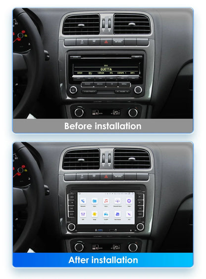 Car Multimedia Player - For Volkswagen GOLF - 2 Din - 7Inch - MP5 with camera2 - Carplay Screen - 1GB16GB with Rear View Camera - Car Navigation System - Multimedia Car Radio - Android 12