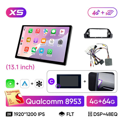 Ainavi 13.1 Car Radio For Toyota RAV4 2020 2021 2023 2024 RAV 4 XA50 Wireless Carplay Android Auto 4G Car Multimedia Player DSP - QUORE