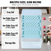 Ice ball - ice ball shape - ice ball shape - ice cubes - ice cube tray - 170 pcs 2x33 pcs &amp; 1x104 pcs
