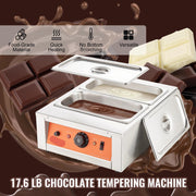 Chocolate - Chocolate Fondue - Chocolate Fountain - Chocolate Melter Electric - Chocolate Melter - Melting Pot - 800W Stainless Steel - For Melting and Heating Chocolate/Milk/Cream
