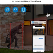 Hiseeu - WK-10VP-4HB613 - Security Camera System - 10CH 3MP Camera - Outdoor - Surveillance Camera - Security Camera - Security Camera System - AI Human Detection - 4 Pieces - White