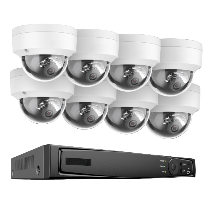 8-kanaals NVR Beveiligingssysteem – 4K IP Camera Set – Video Recorder – Camerabewaking – Netwerk Camera – 8MP Resolutie – PoE Ondersteuning – Bewegingsdetectie Mens & Voertuig - 2TB