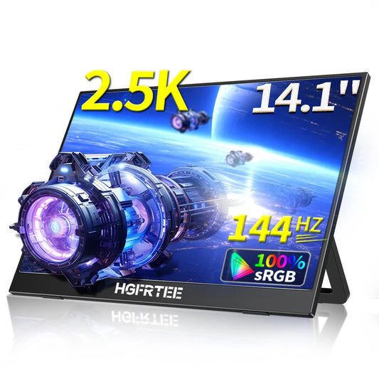 Draagbare Monitor – Mobiel Scherm – Extern Scherm – Gaming Monitor – USB-C Monitor – 14,1 Inch – 144 Hz Refresh Rate – 2560x1600 QHD Resolutie