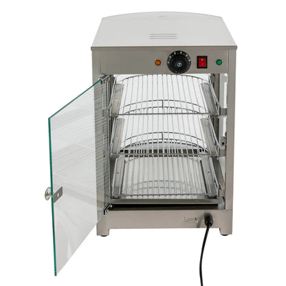 Verwarmde Etalage – Warmhoudkast – Snackenverwarmer – Horeca Etalage – Roestvrij Staal – 50 Liter – Temperatuur Instelbaar