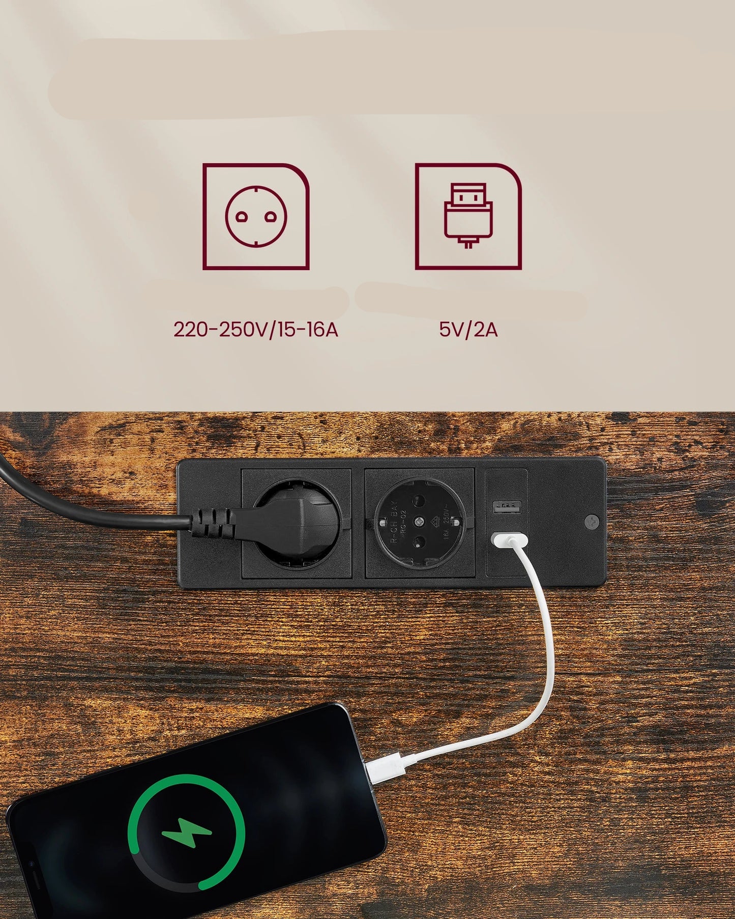 Verstelbaar Bureau – Zit Sta Bureau – Hoogte Verstelbaar Bureau – Elektrisch Bureau – Geheugenfunctie – USB Poorten – Stabiel Design - QUORE