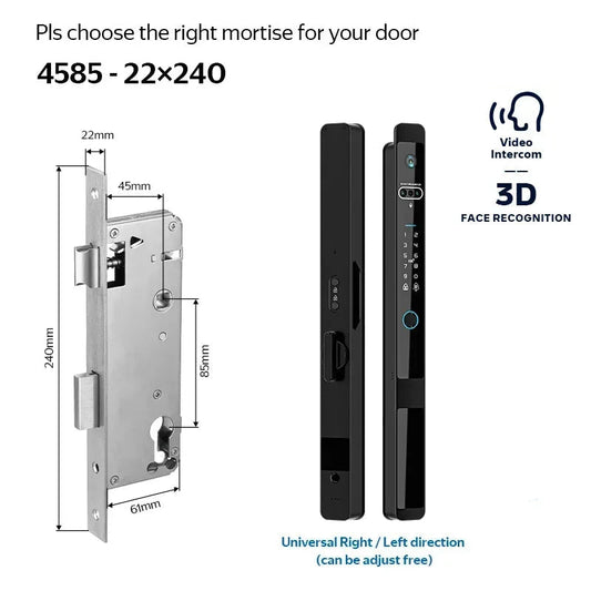 Smart Slot – Slimme Deurslot – Elektronisch Slot – Vingerafdruk Slot – App Besturing – 6 Ontgrendelmethodes – IP66 Water- en Stofbestendig - 4585 - Zilver