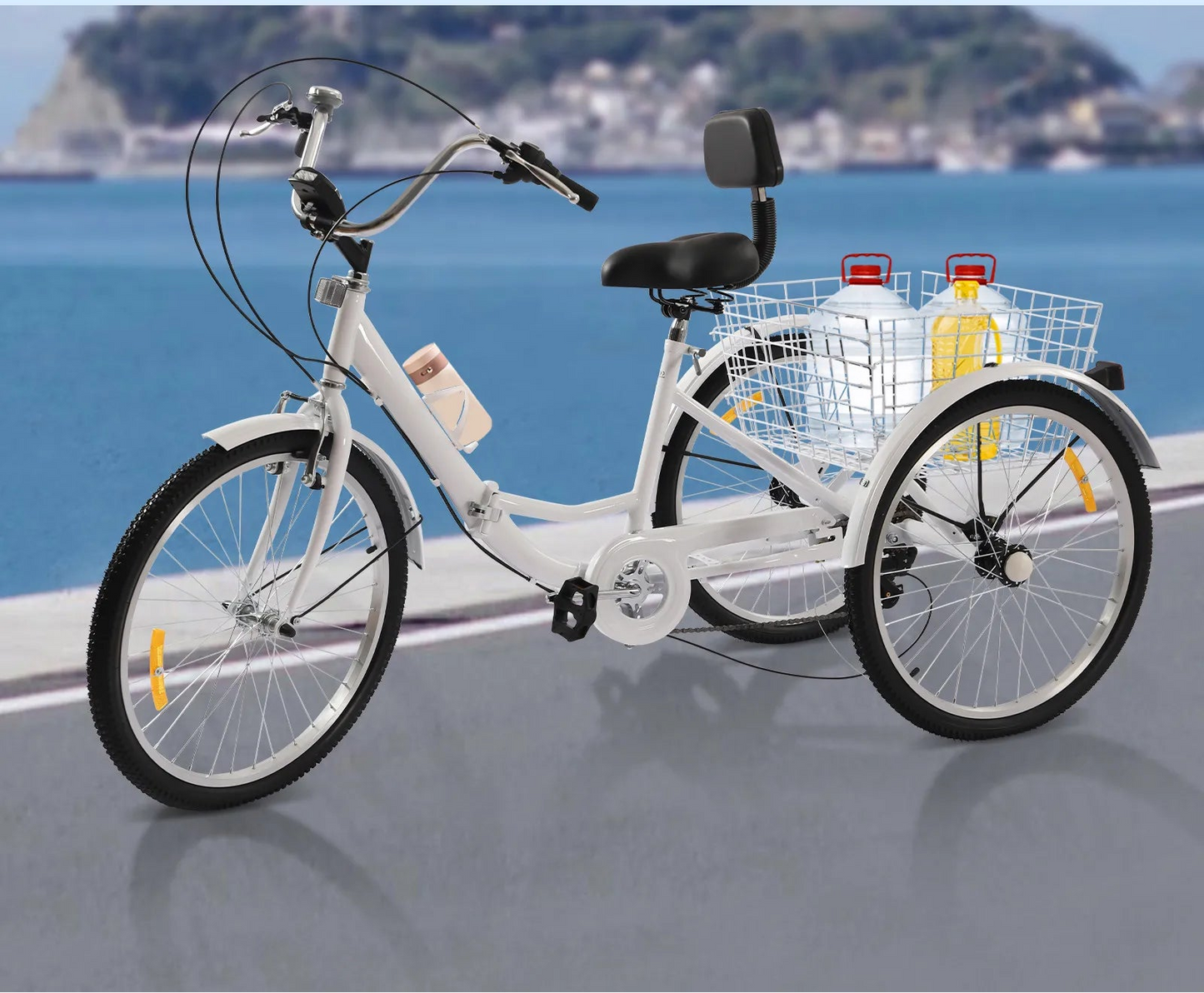Driewieler – Driewiel Fiets – Driwieler – Driewielfiets – 7 Versnellingen – Stalen Frame – Inklapbaar Frame - Groen