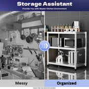 Roestvrijstalen Keukentafel - 3-Laags Werktafel & Opslagrek voor Restaurants - Keukens & Voorraadkasten - Gemakkelijk te Demonteren Tafel - Keukenplank voor Voorraadkasten - Zilver