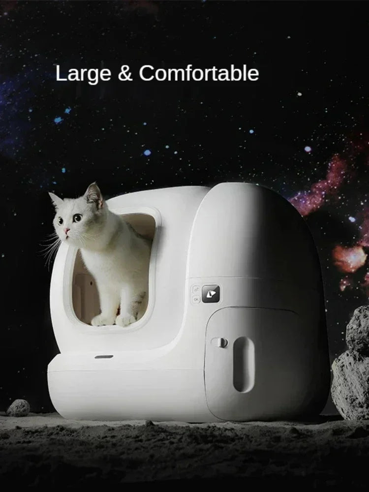 Slimme Kattenbak – Automatische Kattenbak – Zelfreinigende Kattenbak – App-gestuurde Kattenbak – Geurvrije Kattenbak – Grote Inhoud 7,6L – Veilig Met Sensoren
