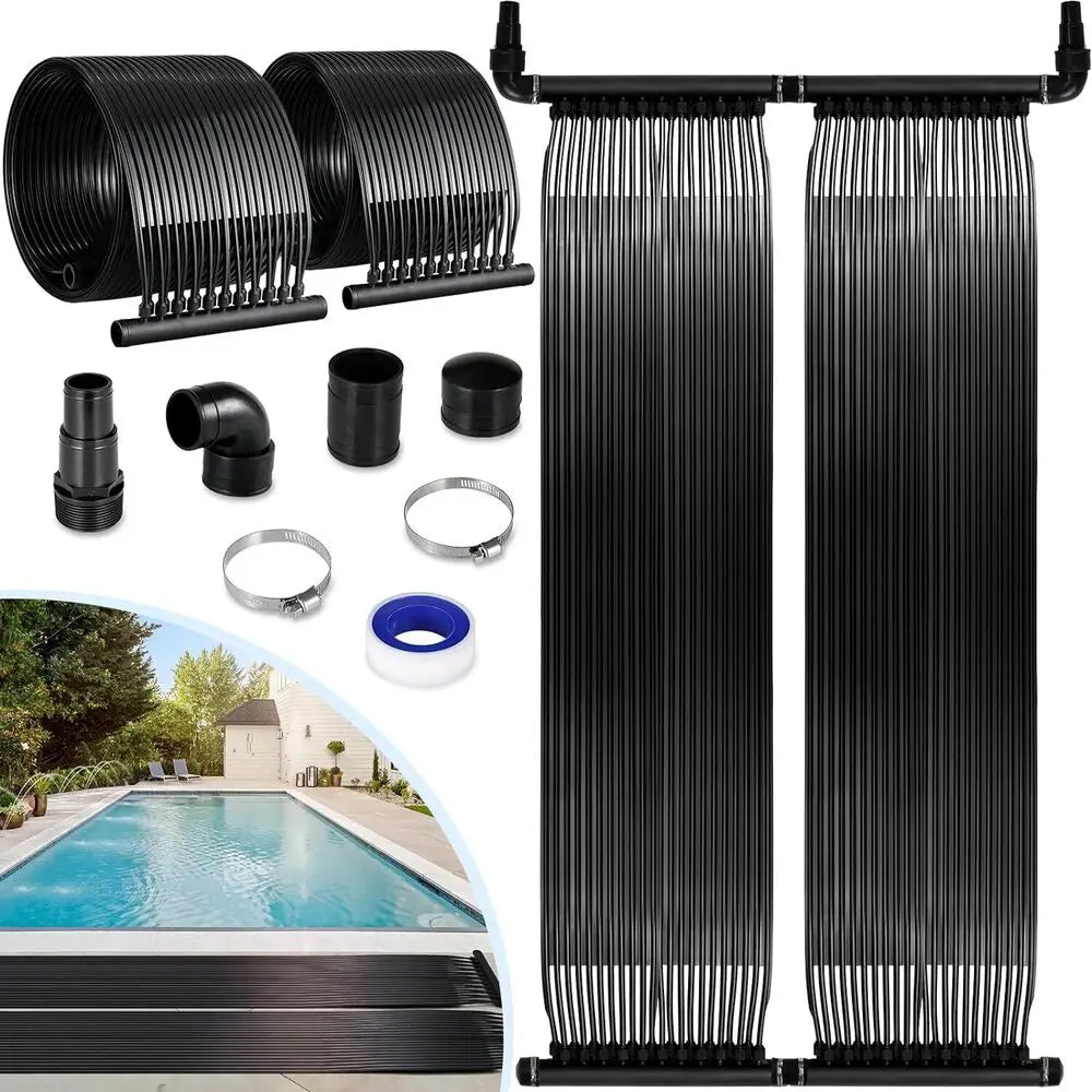 Zonnepaneel - Zonnecollector - Zonnecel Oplader - Zonnepanelen met Stekker - Solar Zwembadverwarming - Zonnepaneel Verwarmer - Pool Heater - Zwembad Verwarming Zonne energie - 600x75 cm – Weerbestendige PE Verwarming voor Buitenzwembaden & Spa’s