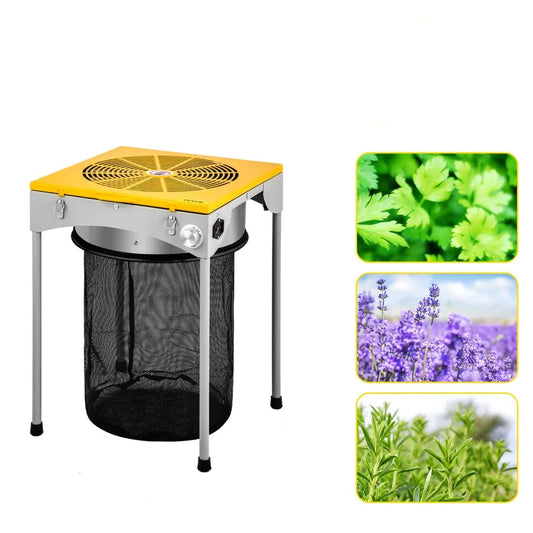 Tafelblad Trimmer - Bladknop Trimmer - Hydrocultuur 3 Snelheden - Met 6 Extra Mesjes - 304 Roestvrij Staal - 18 inch - 60W