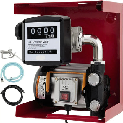 Dieselpomp - Verwarmingsoliepomp - Diesel- & brandstoftransferpomp - 300W - 40L - Olieaanzuigpomp - Zelfaanzuigend - Tellerautomatische pomp - QUORE
