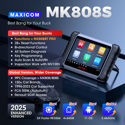 Autodiagnose Scanner – Diagnoseapparaat – OBD Scanner – Foutcode Lezer – Bi-Directionele Controle – 7-Inch Scherm – Wifi Verbinding