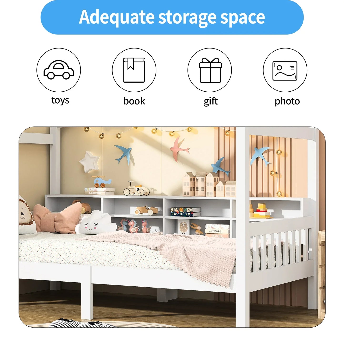 Huisbed – Kinderbed – Peuterbed – Bedhuisje – Lattenbodem – 90x200 Cm – Dennenhout