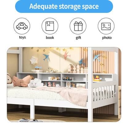Huisbed – Kinderbed – Peuterbed – Bedhuisje – Lattenbodem – 90x200 Cm – Dennenhout