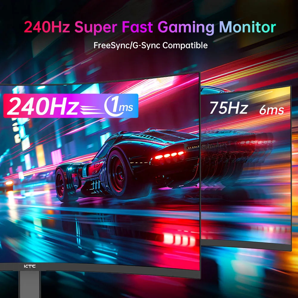 Gaming Monitor – Gaming Scherm – Gamemonitor – Curved Monitor – QHD Resolutie – 27 Inch – 240Hz Verversingssnelheid – 1ms Reactietijd