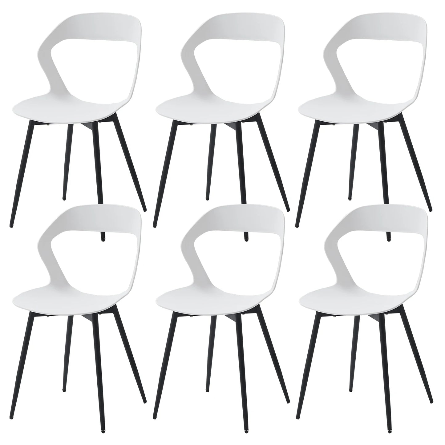 Eetkamerstoelen – Bureaustoelen – Stoelen Voor Eetkamer – Zithoeken – Stevige Metalen Poten – Comfortabele Kunststof Zitting