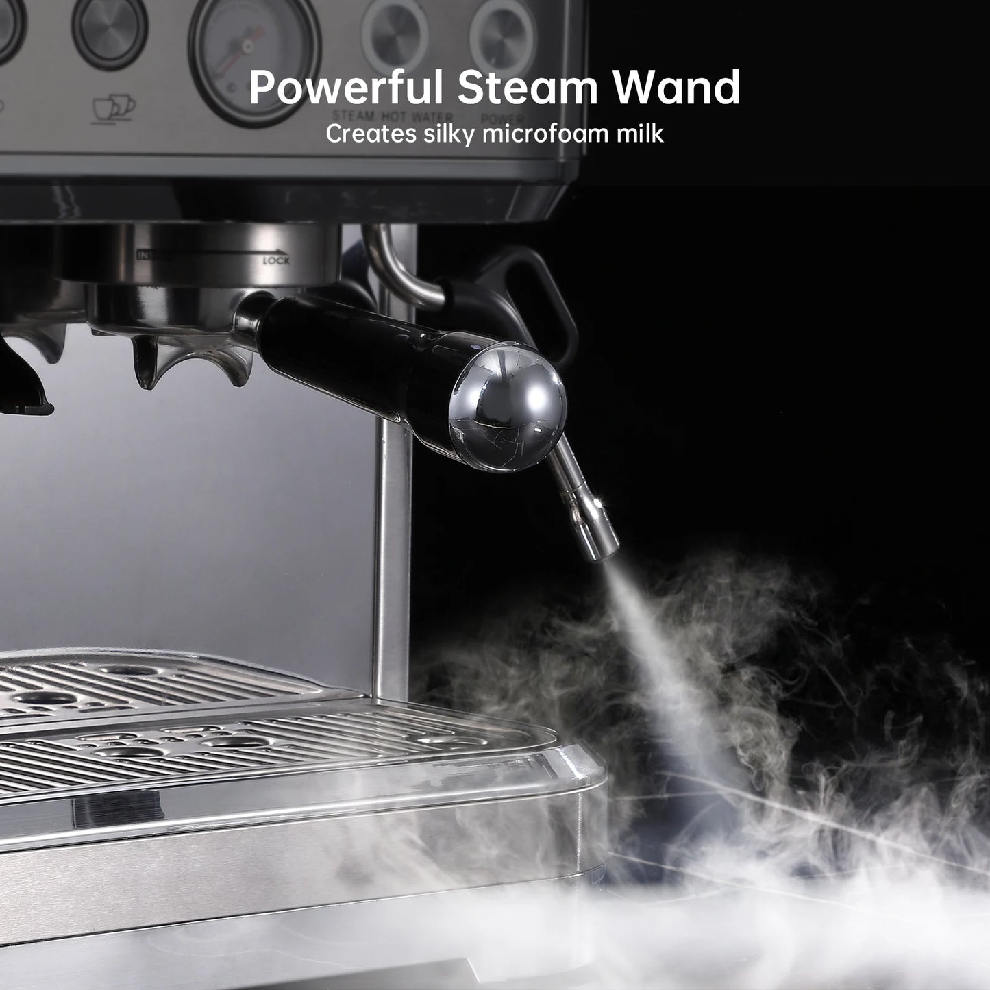 Espressomachine – Koffiemachine – Espressoapparaat – Volautomaat – Koffiezetapparaat – Roestvrij Staal – 15 Bar Pompdruk – Ingebouwde Koffiemolen Met 15 Maalgroottes - QUORE