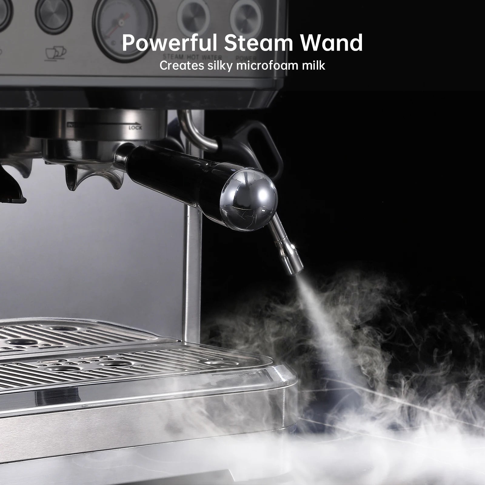 Espressomachine – Koffiemachine – Espressoapparaat – Volautomaat – Koffiezetapparaat – Roestvrij Staal – 15 Bar Pompdruk – Ingebouwde Koffiemolen Met 15 Maalgroottes - QUORE