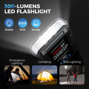 Jumpstarter - Jumpstarter voor Auto - Auto Startapparaat - 12V - 1200A - 10000mAh - 37Wh - Jumpstarter met Powerbank - Smart - Jumpstarter - USB - Verlichting - Sigarettenaansteker - Zwart