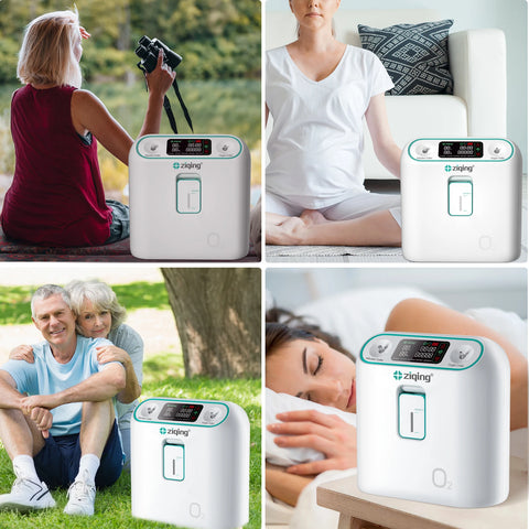 ZY-02 - Zuurstofconcentrator - Oxygen Concentrator - Zuurstof Generator - Pollen - Zuurstof - Draagbaar - Zuurstofpomp - Luchtreiniger - 93%+/-3% - 2L-9L/min - Wit
