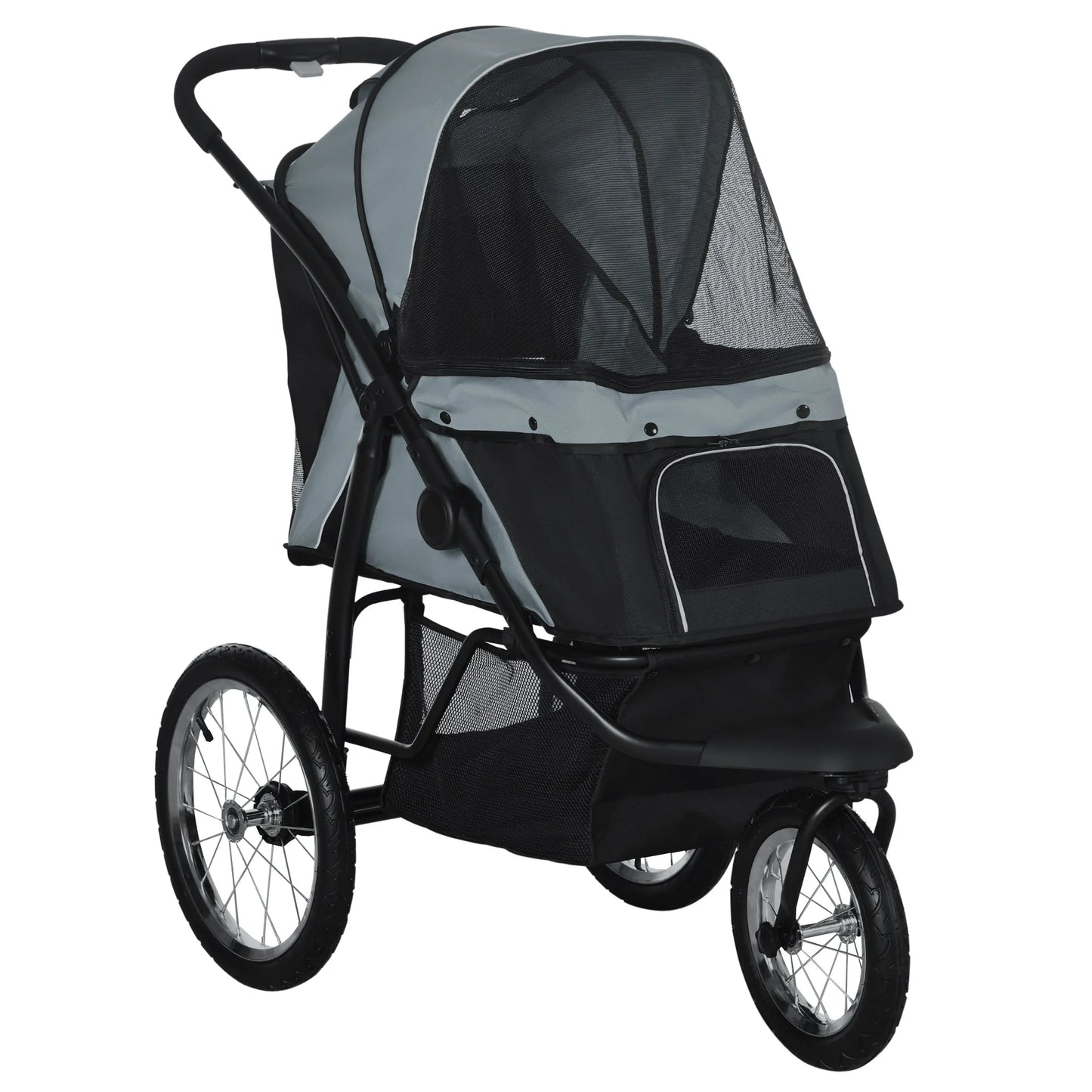 Hondenwagen – Inklapbare Hondenkar – Hondentrolley – Hondenbuggy – Middelgrote Honden – Stevig Metalen Frame – Opbergmand