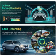 Imagebon 10.26" 4K ADAS Wireless CarPlay & Android Auto Dash Cam GPS Navigation 24h Park Monitor Night Vision Rear View Mirror