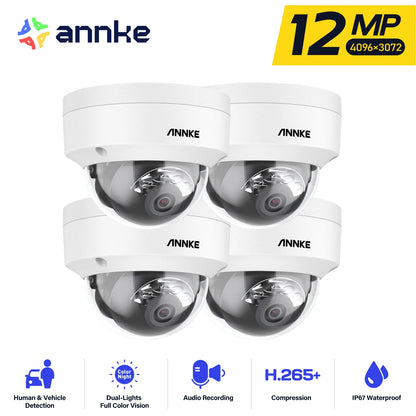 IP Camera – Beveiligingscamera – Surveillance Camera – Dome Camera – Netwerkcamera – 12MP Ultra HD – Smart Dual-Light Nachtzicht – Ingebouwde Microfoon – IP67 Waterdicht
