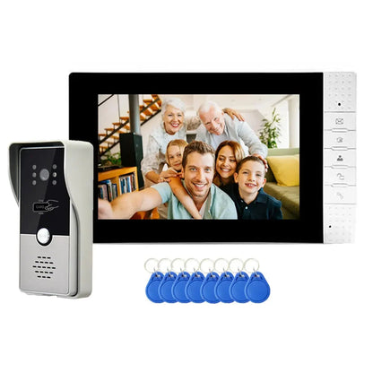 Videodeurbel – Video Deurintercom – Slimme Deurbel – Deurbel Met Camera – Deurintercom Set – 7-inch Kleurentouchscreen – RFID Toegangssysteem