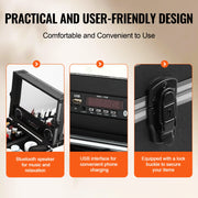 Make Up Box - Make Up Organizer - Make Up Set - Opbergdoos - Extra Groot - Make-up Cosmetica - Opbergmogelijkheid voor Make-up - met Handvat, Wielen - Zwart