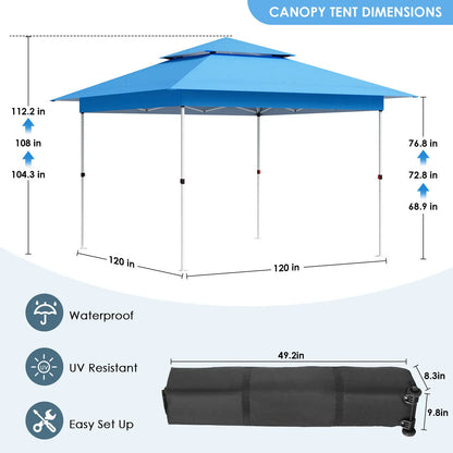 Inklapbare Partytent – Pop-Up Tent – Vouwtent – Schaduwdoek – Waterdicht – 3,6x3,6 Meter – Aluminium Frame