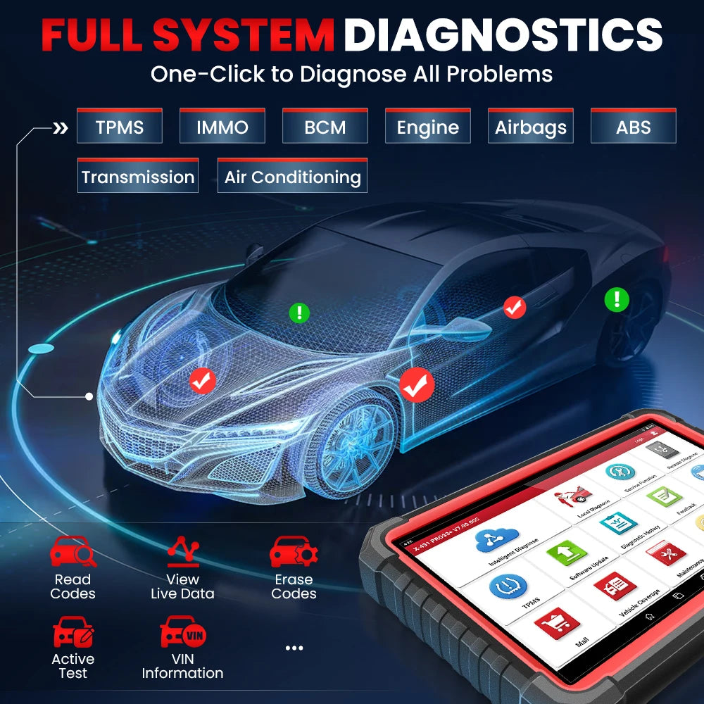 X431 PRO3S+ V5.0 Autodiagnose Tool – OBD2 Scanner – Auto Diagnoseapparaat – ECU Programmeur – Key Programmer – 10,1 Inch Touchscreen – 2 Jaar Gratis Updates