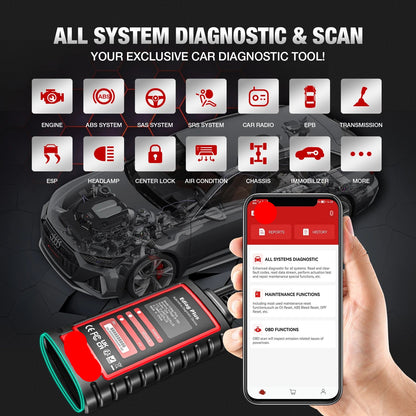 Ediag Plus OBD2 Scanner – Auto Diagnosetool – Foutcodelezer – ECU Coder – Bluetooth Diagnostiek – Volledige Systeemdiagnose – CAN-FD Ondersteuning